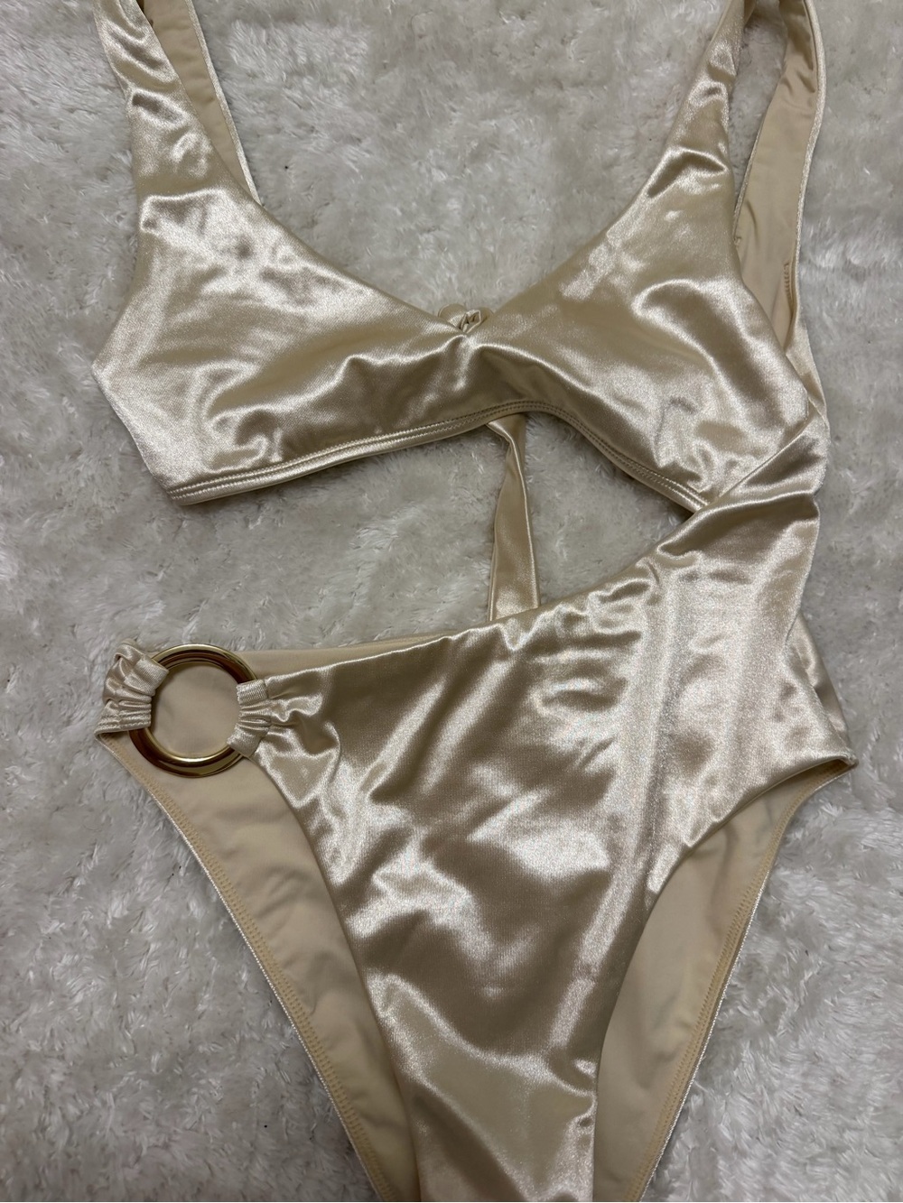 Monday Swimwear Champagne One-Piece with Shimmer